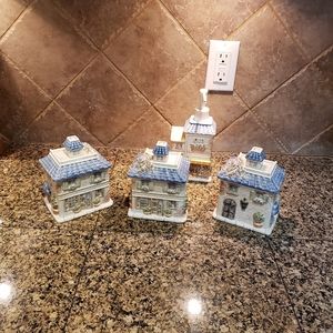 French bistro motif- 3 Canisters and soap dispenser